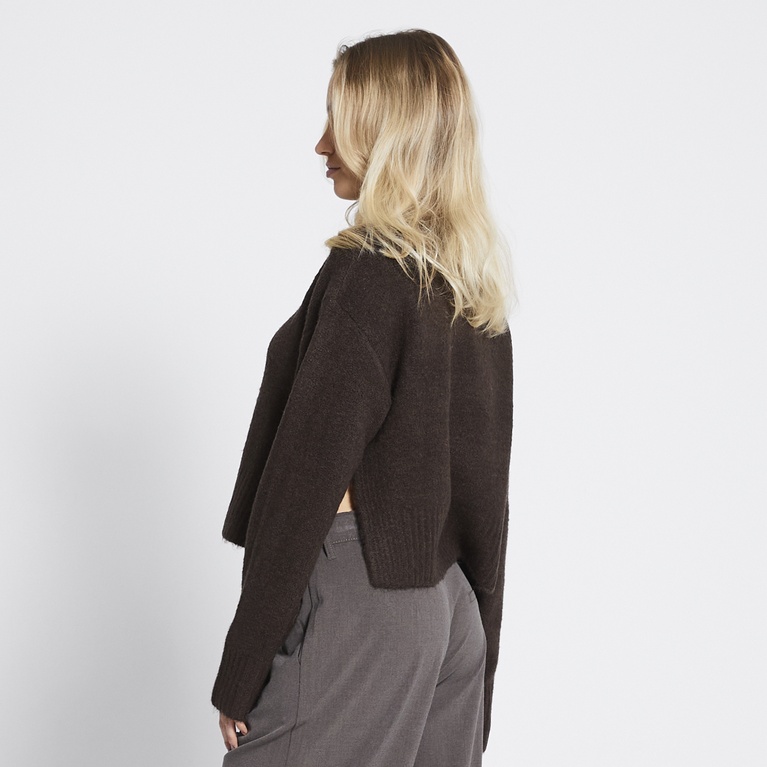 Short knit cardigan "Gemma" Brown